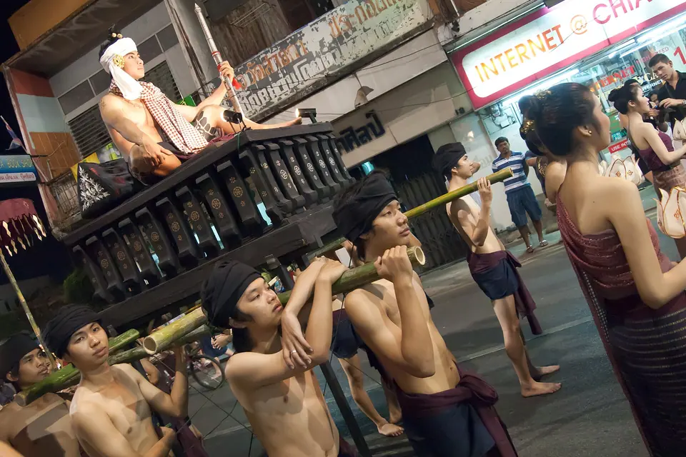 Scène de la culture locale à Bangkok