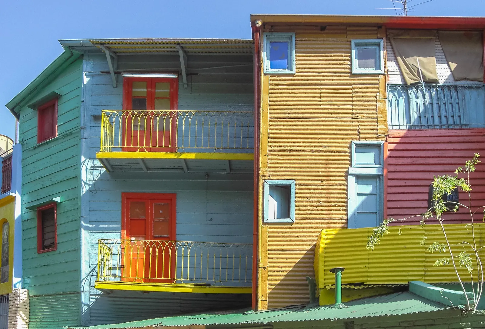 Brightly painted houses on Caminito street in La Boca, Buenos Aires