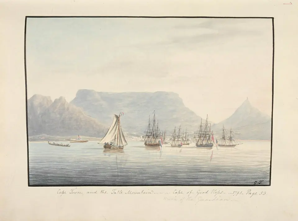 Une image historique de l'histoire de Le Cap
