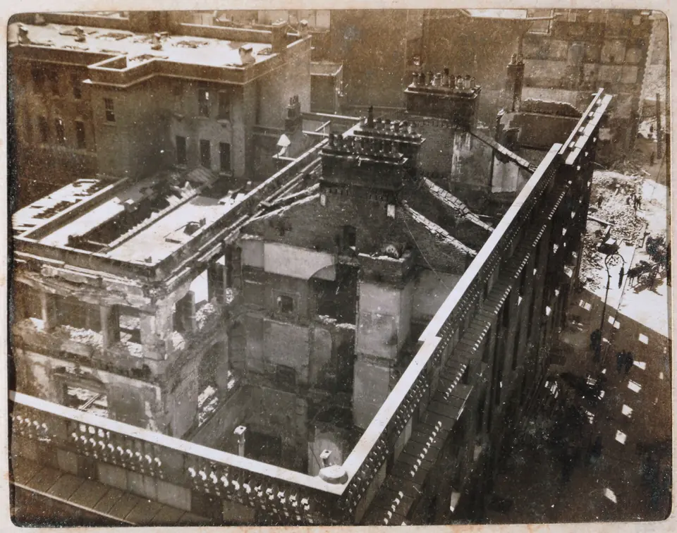 The General Post Office &amp; Henry Street from Nelson's Pillar, May 18 [1916]
