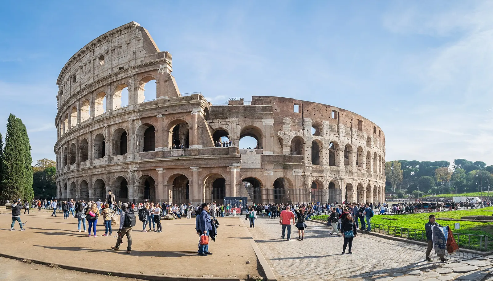 The Colosseum in Rome on a sunny day